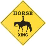 Western Pleasure Horse Yield Crossing Sign by Gift Corral
