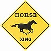 Galloping Horse Caution Yield Sign by Gift Corral